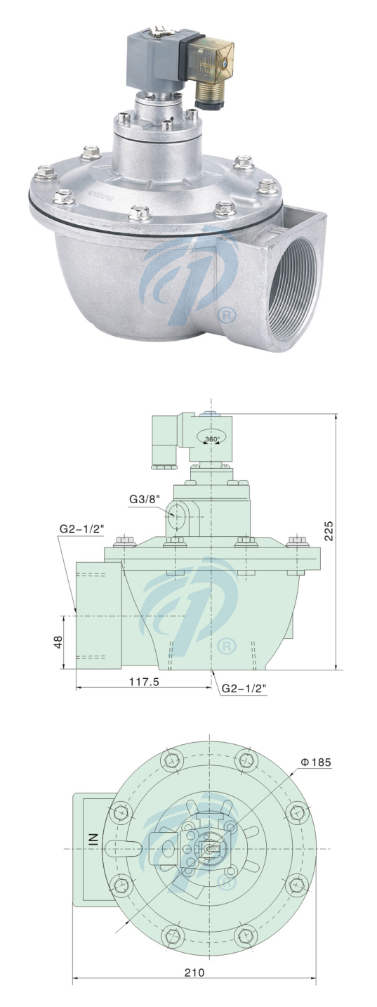 鋁合金直角式噴吹閥尺寸規(guī)格